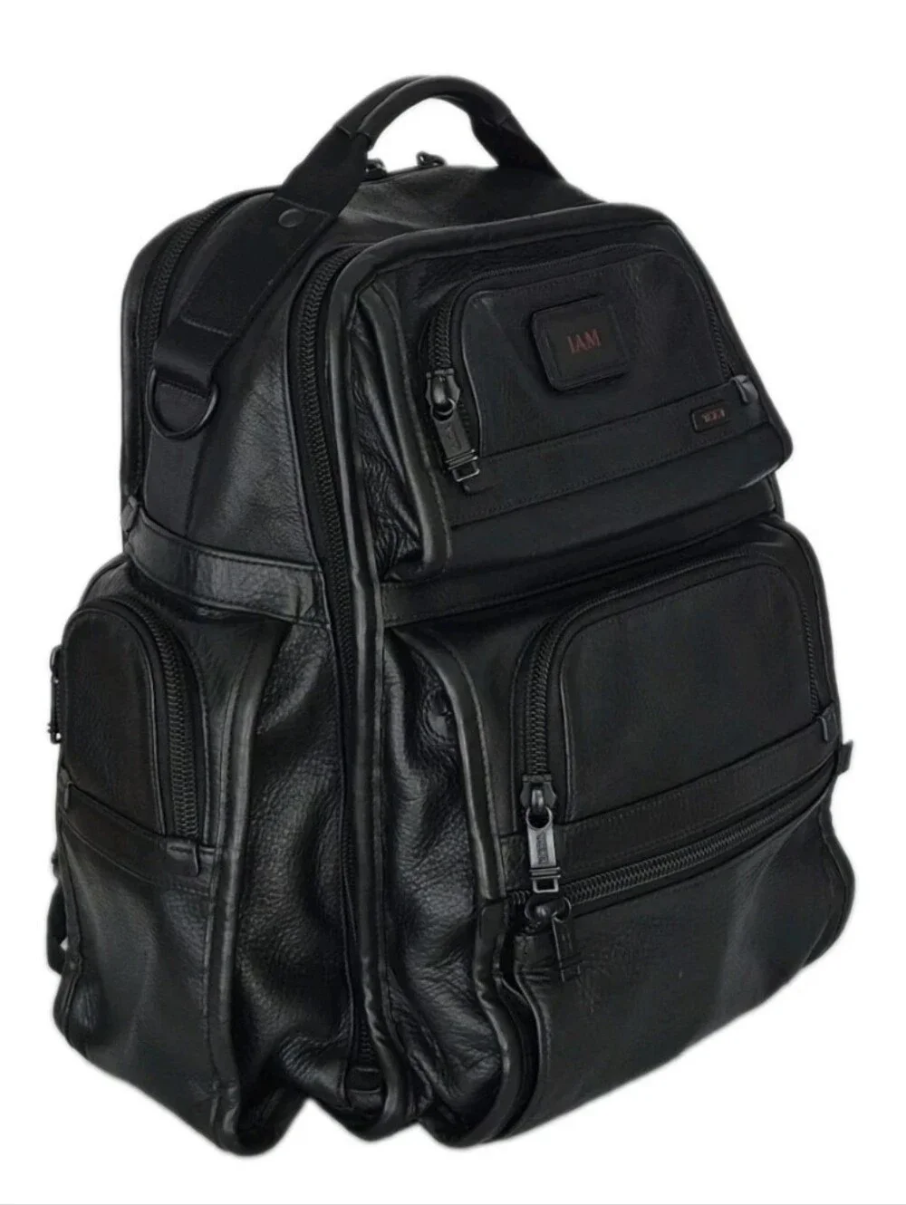 Tumi Alpha 2 Black Leather Backpack 96178DHR.